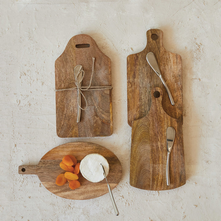 Set Tabla de Madera y Cuchillo