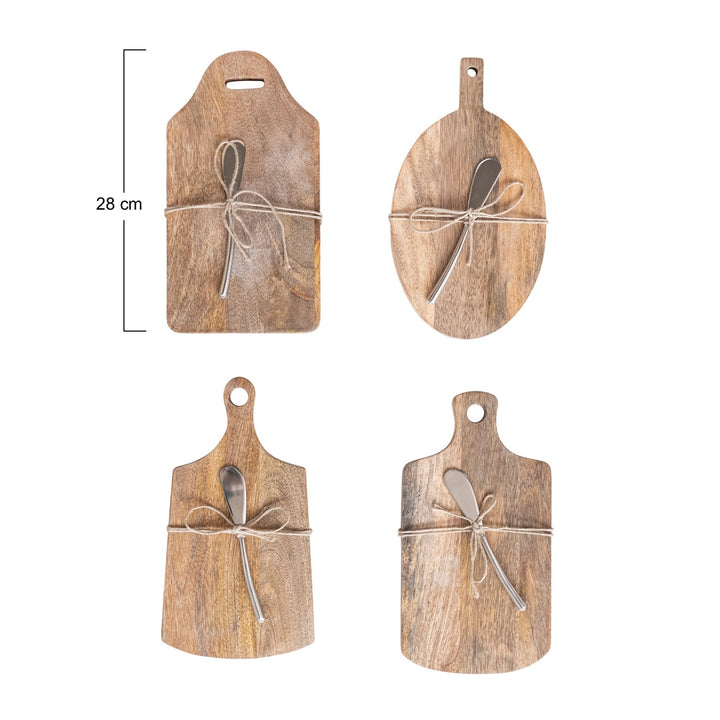 Set Tabla de Madera y Cuchillo