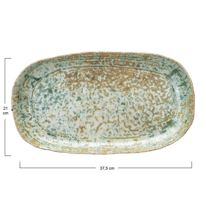 Plato de Gres Verde