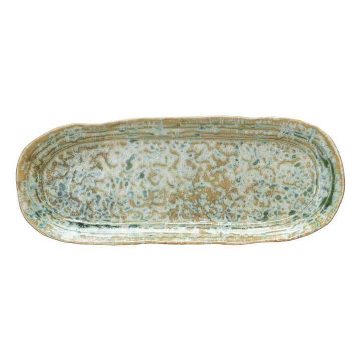 Plato Largo de Gres Verde