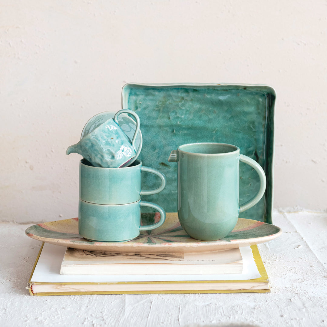 Set Tetera Cerámica Aqua con Tazas