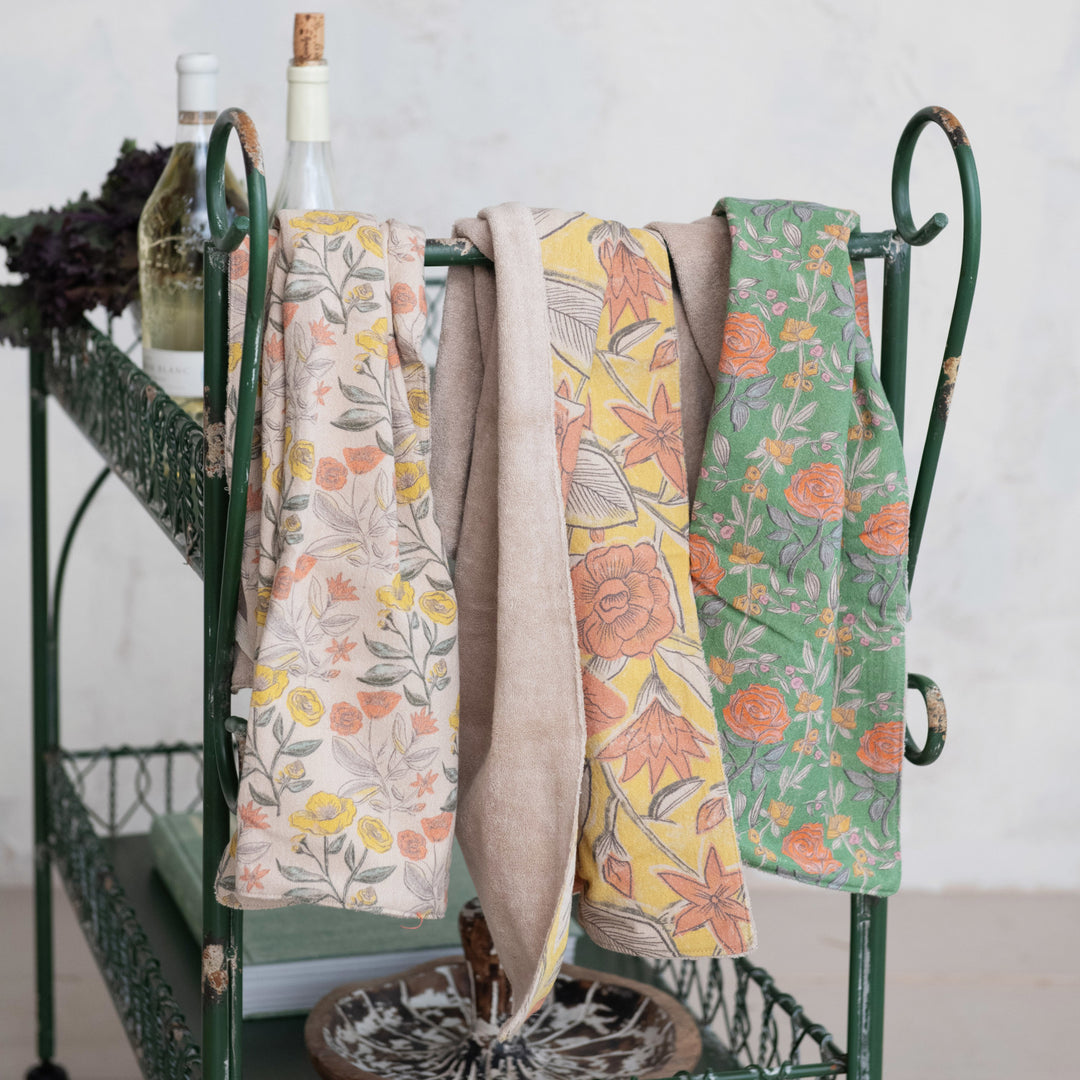 Paño de Cocina Estampados Flores, 3 estilos