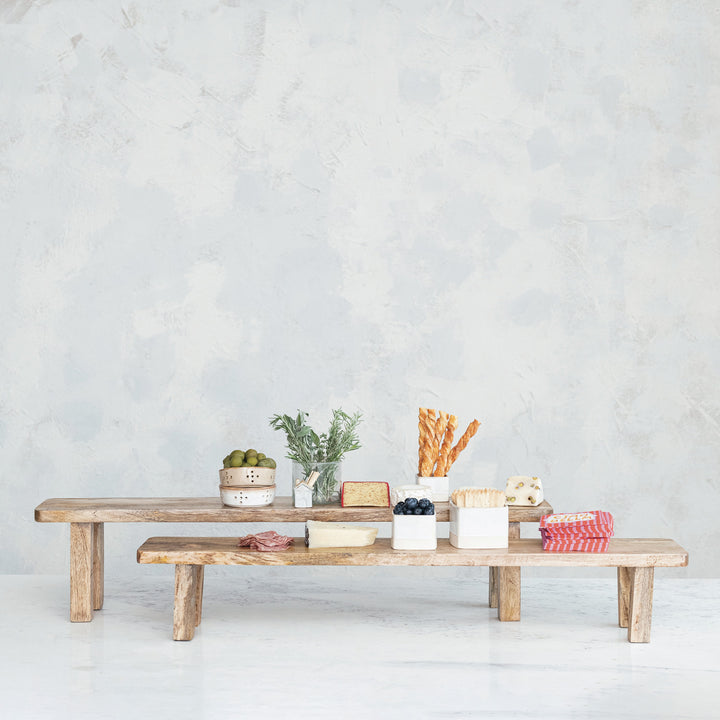Pedestal XXL de Madera Natural, 2 alturas
