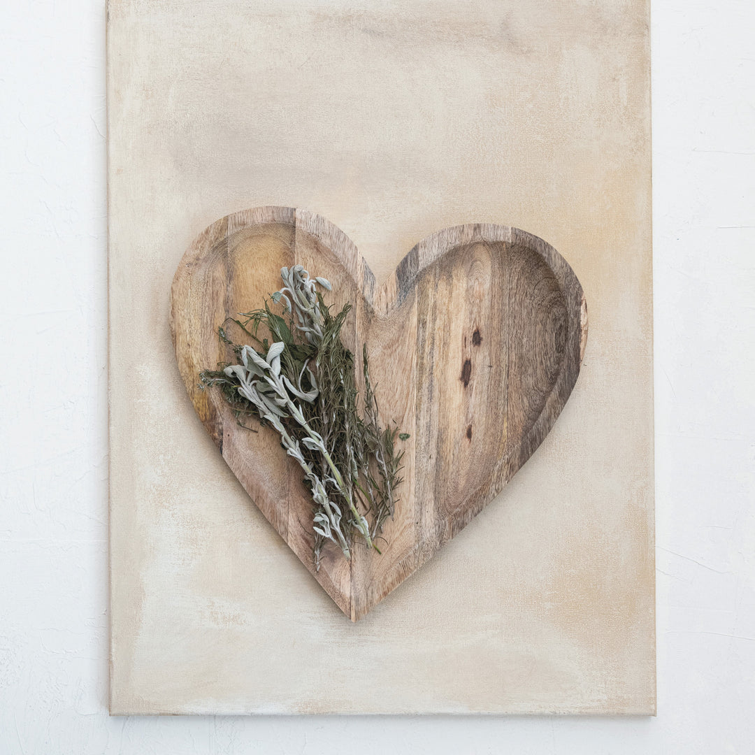 Bandeja de Madera Corazón