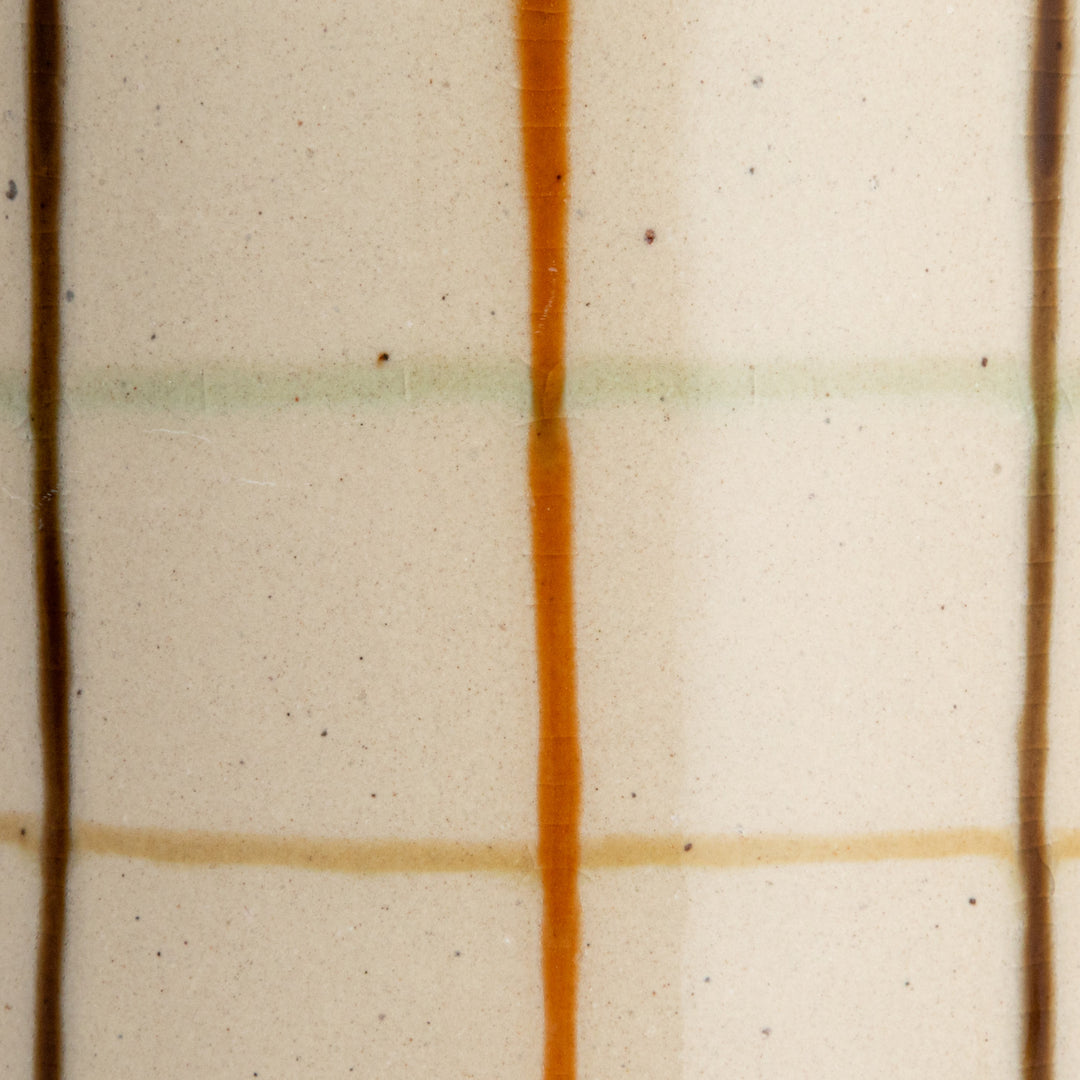 Jarra de Cerámica Pintada Cuadrícula