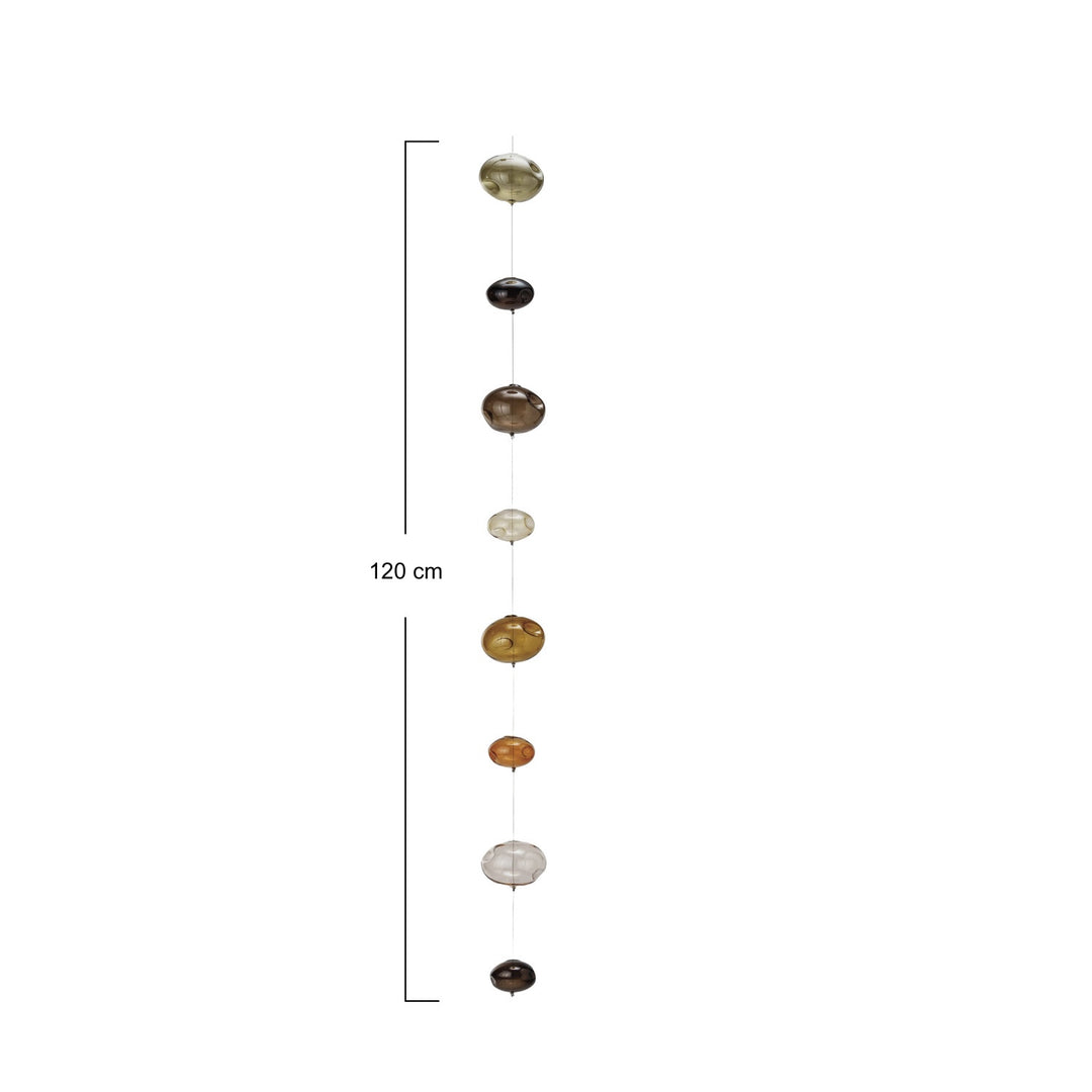 Colgante Guirnalda de Burbujas de Vidrio Soplado Café