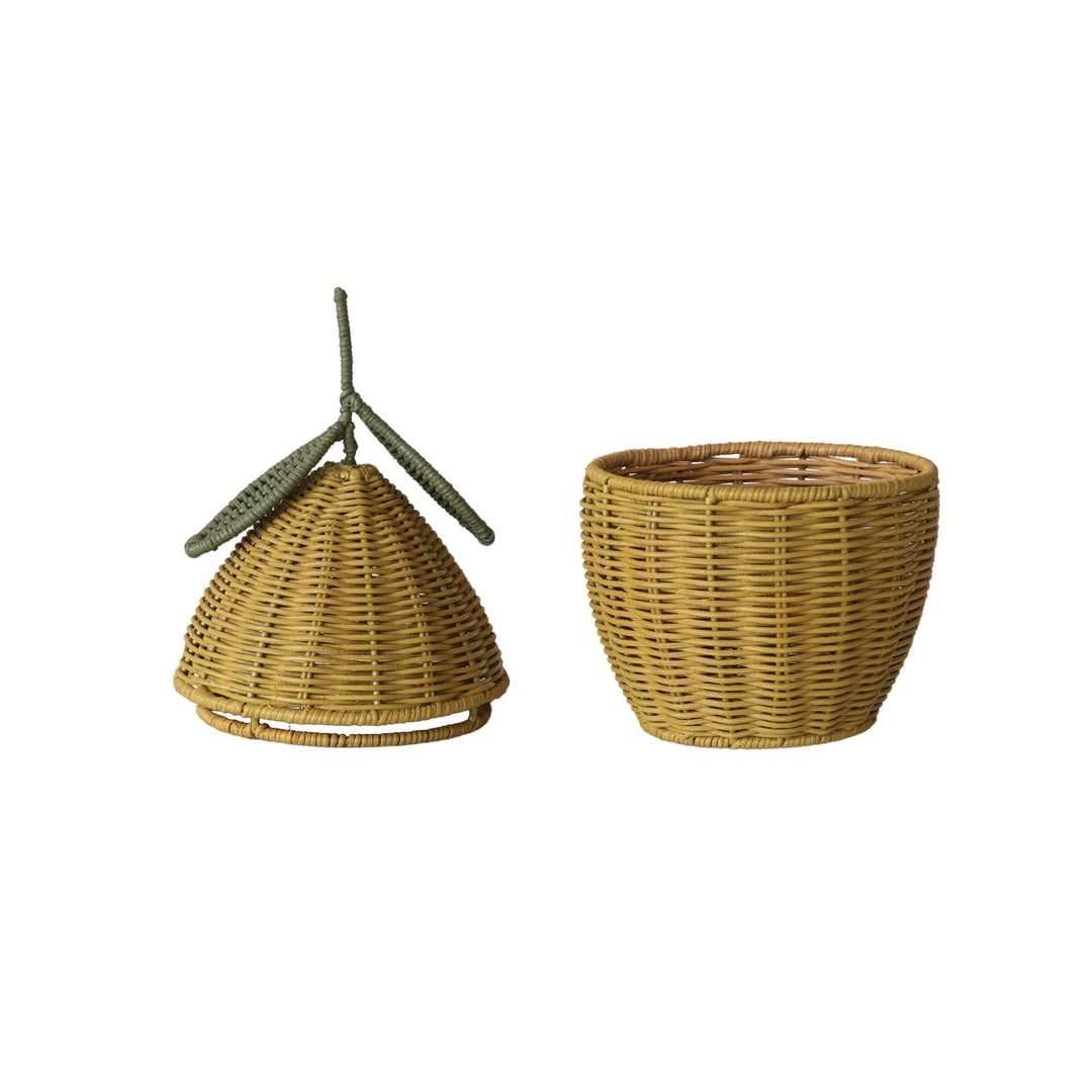 Canasto de Rattan Limón