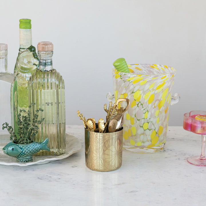 Vaso Dorado Art Deco