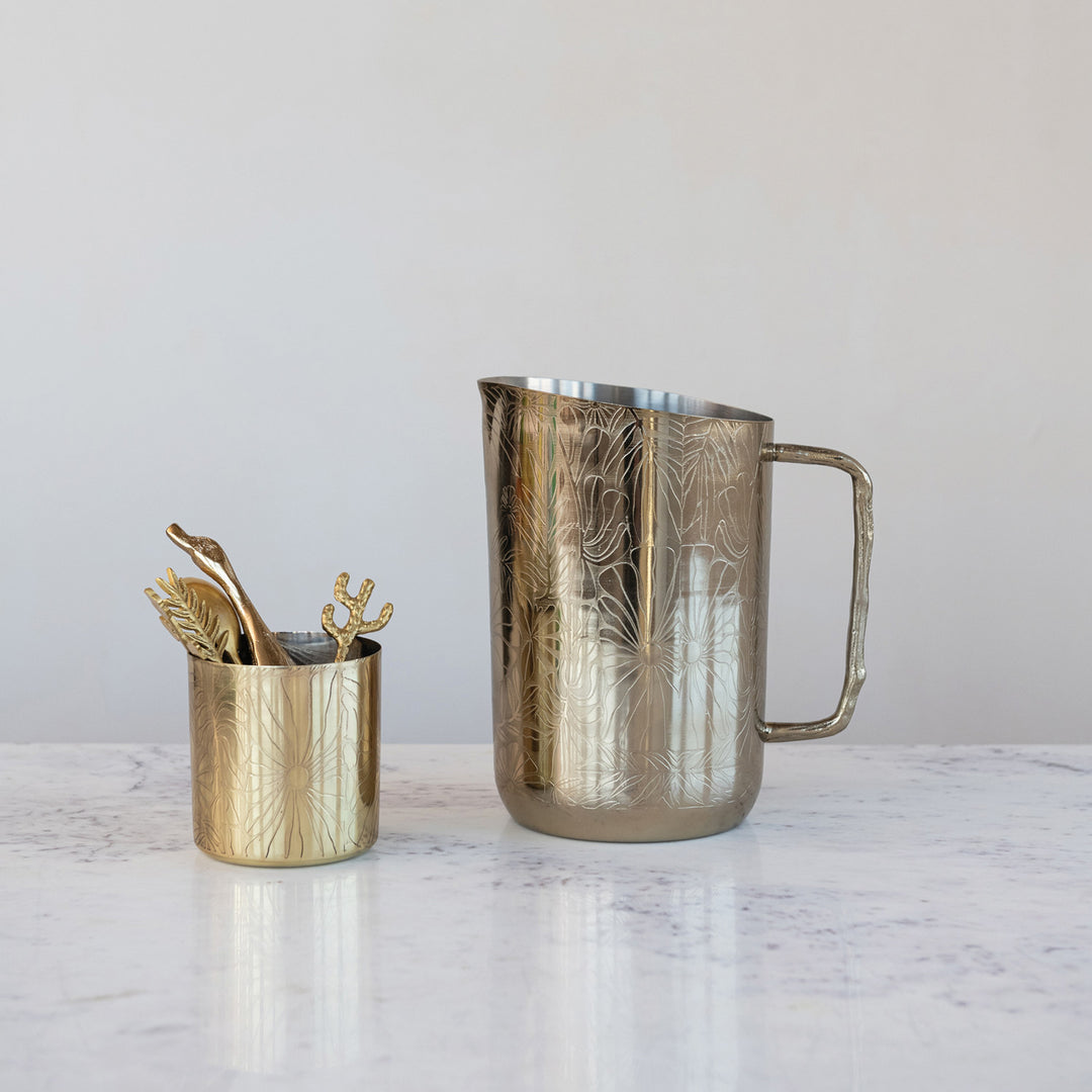 Vaso Dorado Art Deco