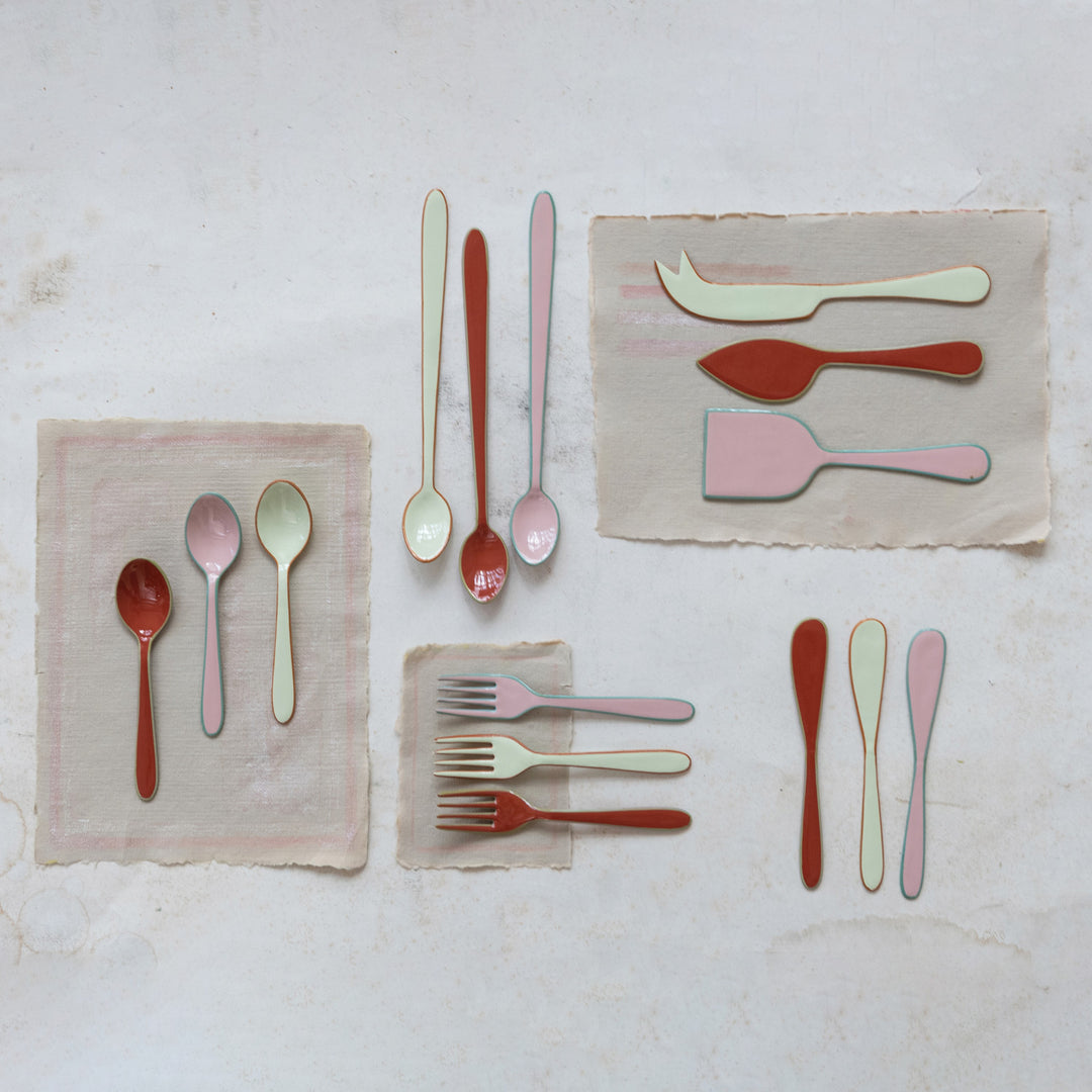 Cuchillo para Aperitivo Esmaltado de Color, set de 3