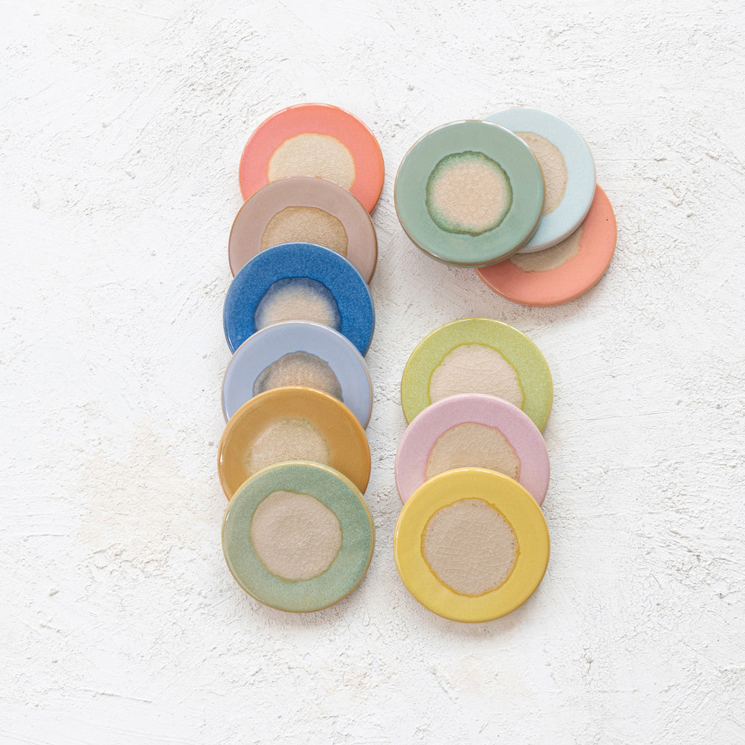 Posavasos de Cerámica Gres, Colores Fríos
