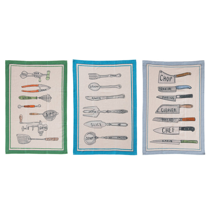 Paño de Cocina Estampado con Utensilios, 3 estilos