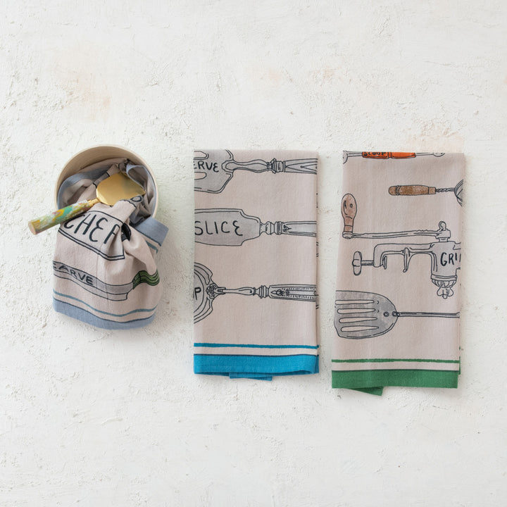 Paño de Cocina Estampado con Utensilios, 3 estilos