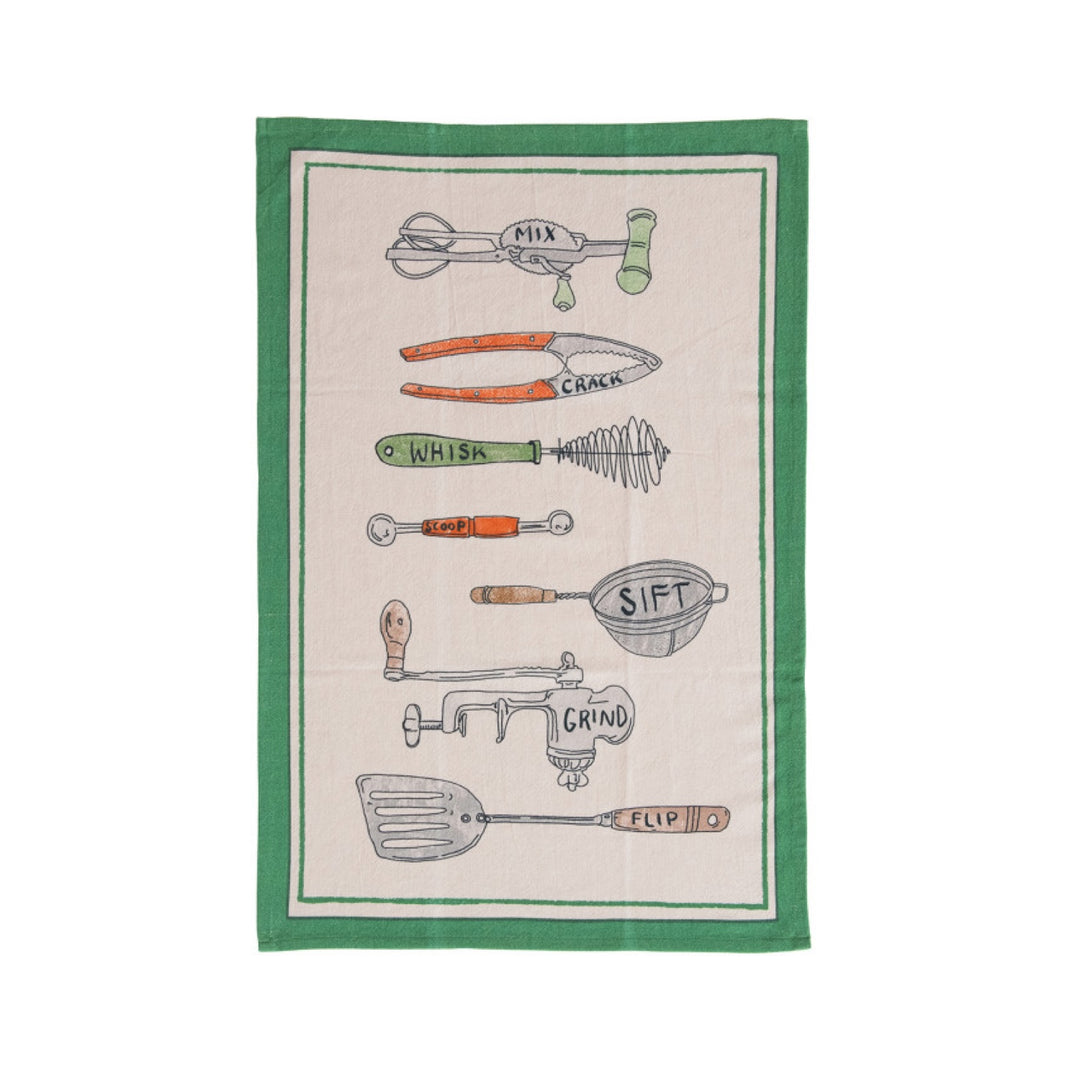 Paño de Cocina Estampado con Utensilios, 3 estilos