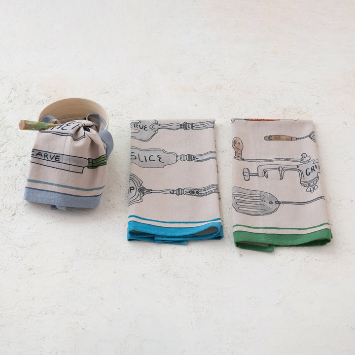 Paño de Cocina Estampado con Utensilios, 3 estilos