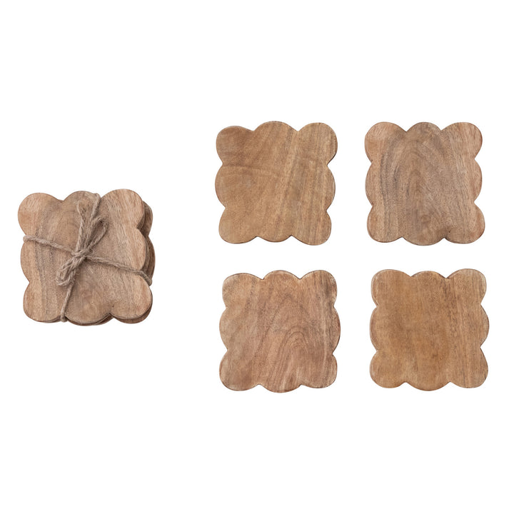 Set de 4 Posavasos de Madera