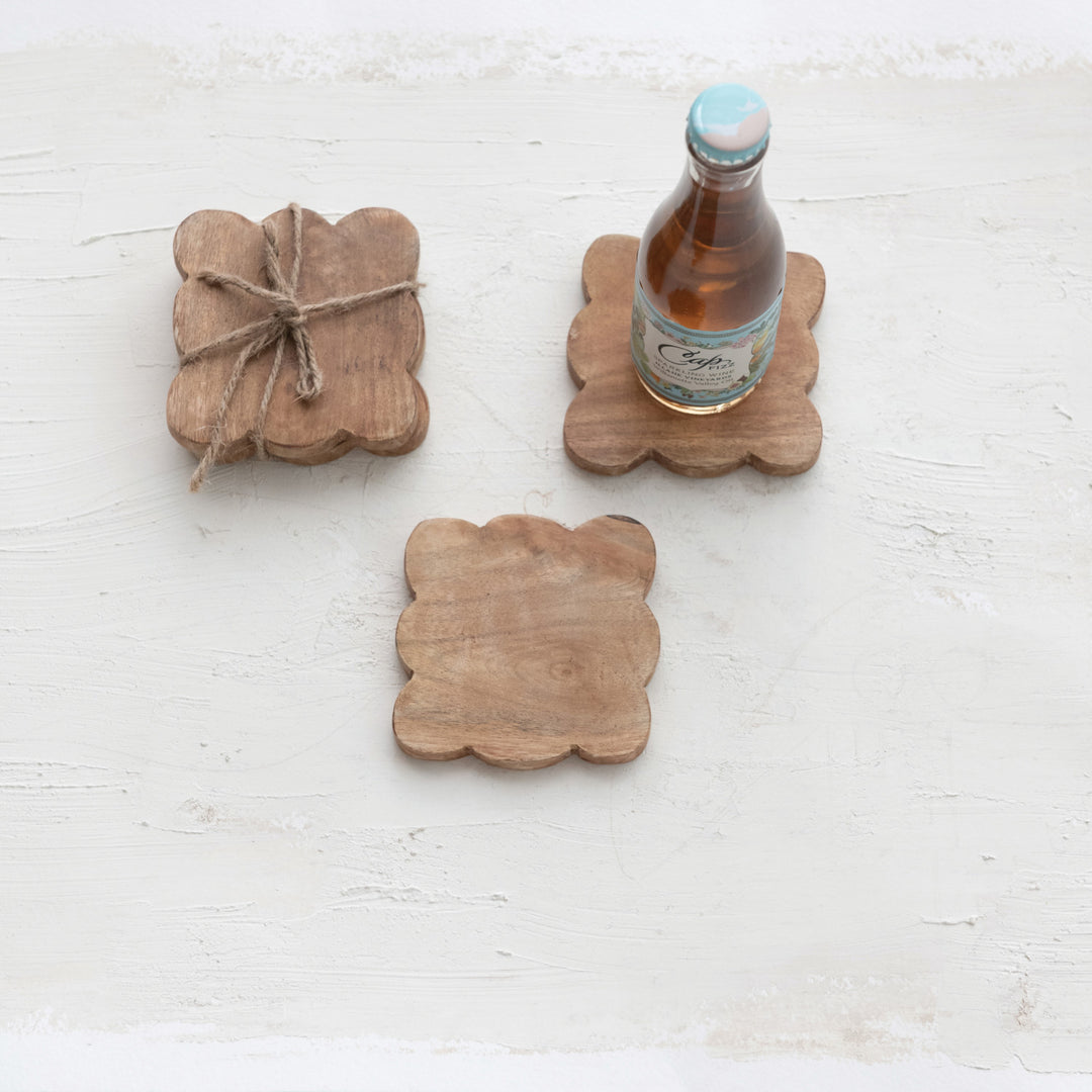 Set de 4 Posavasos de Madera