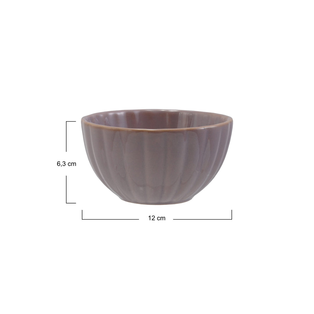 Bowl de Cerámica Acanalado Lavanda