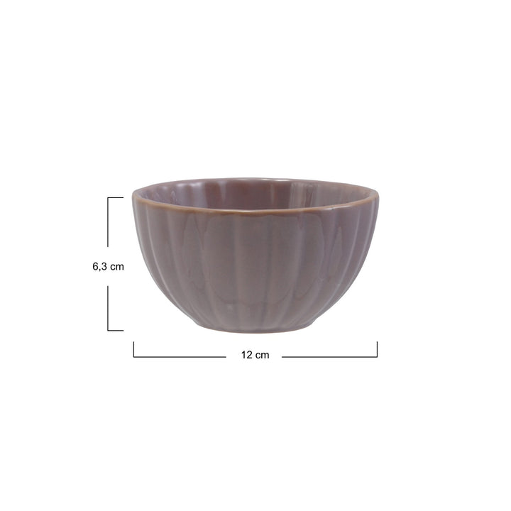 Bowl de Cerámica Acanalado Lavanda