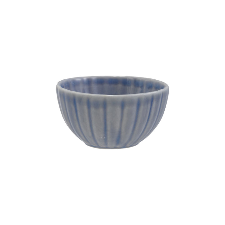 Bowl de Cerámica Acanalado Azul Claro