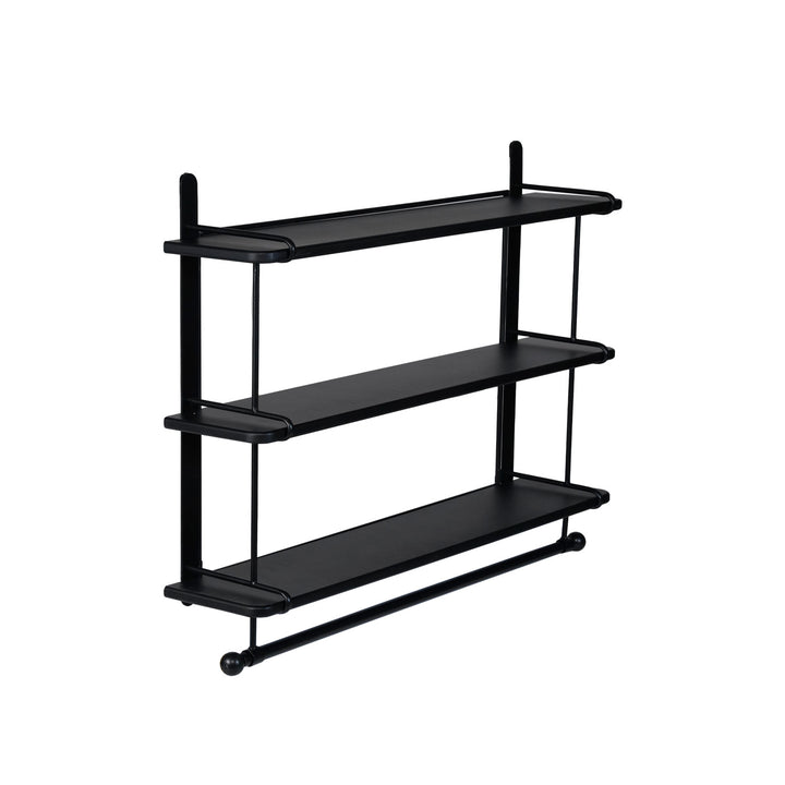 Repisa de Pared con Barra Black