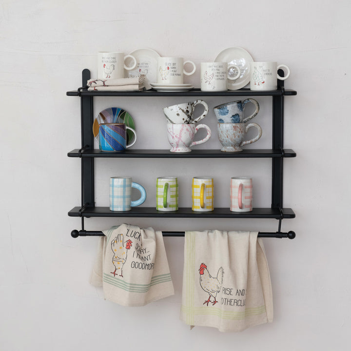 Repisa de Pared con Barra Black