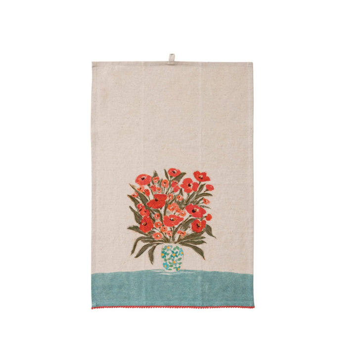 Paño de Cocina estampado Floreros, 3 estilos