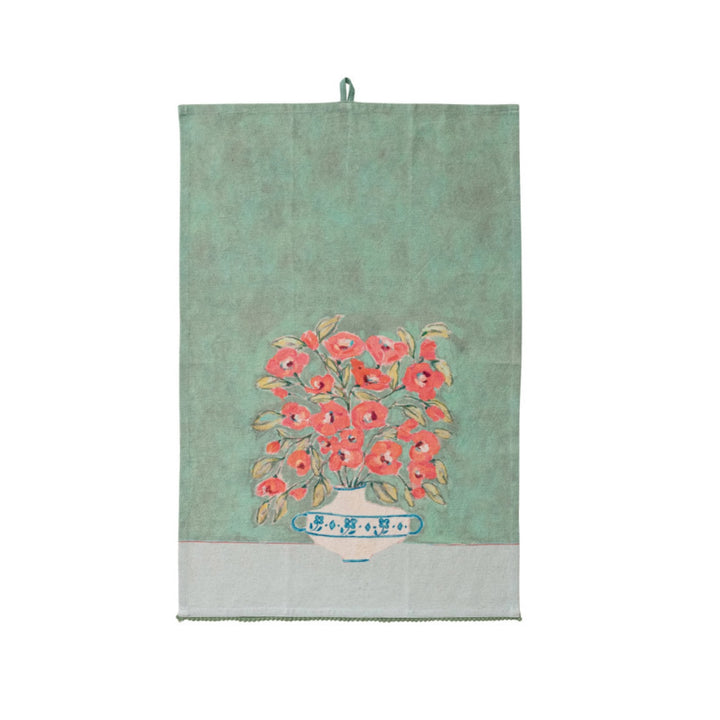 Paño de Cocina estampado Floreros, 3 estilos