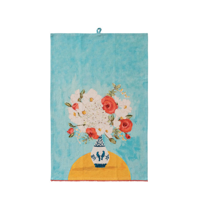 Paño de Cocina estampado Floreros, 3 estilos