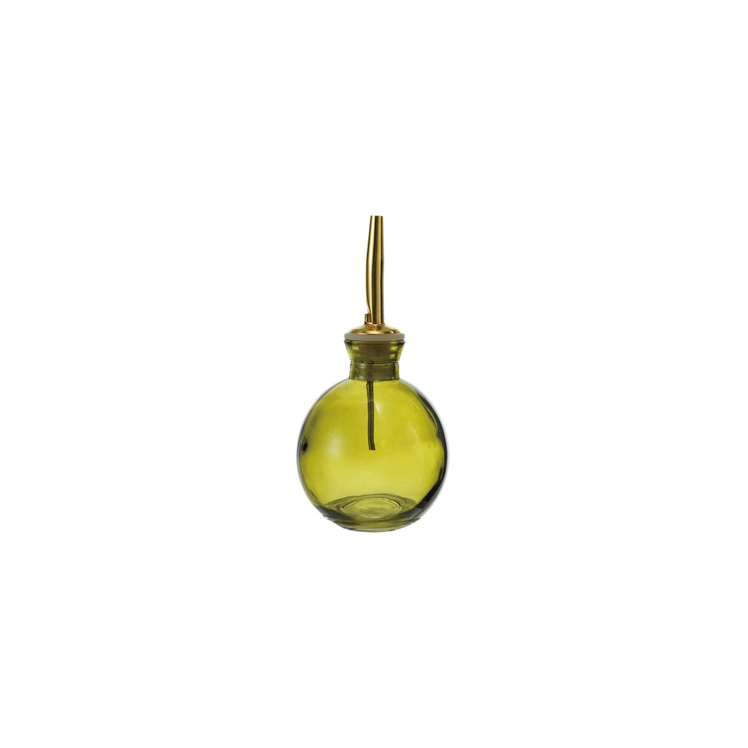 Botella de Vidrio Verde Oliva Redonda - 120 ml