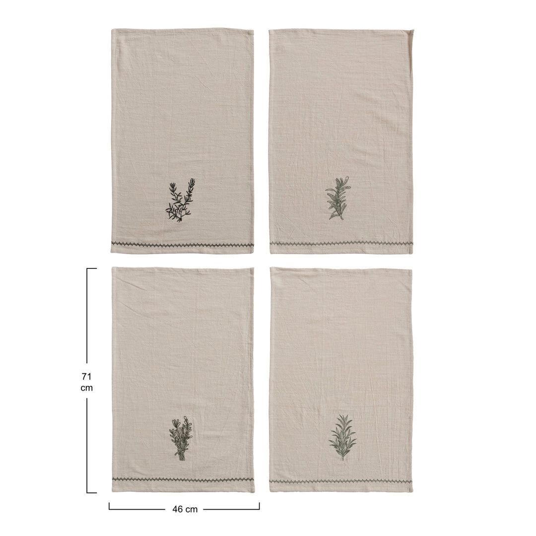 Paño de Cocina Campestre Bordado, 4 diseños