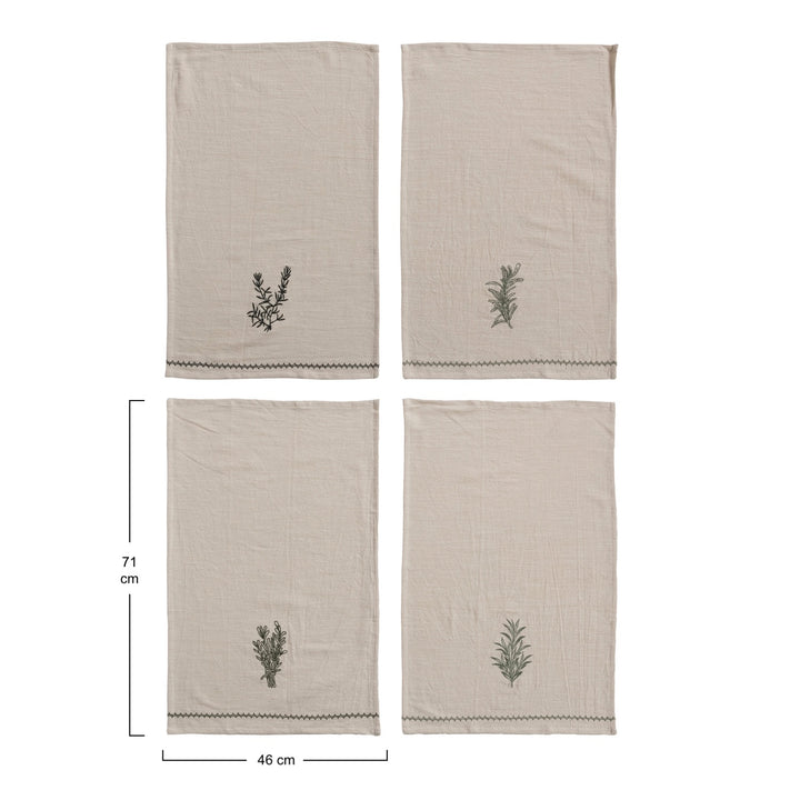 Paño de Cocina Campestre Bordado, 4 diseños