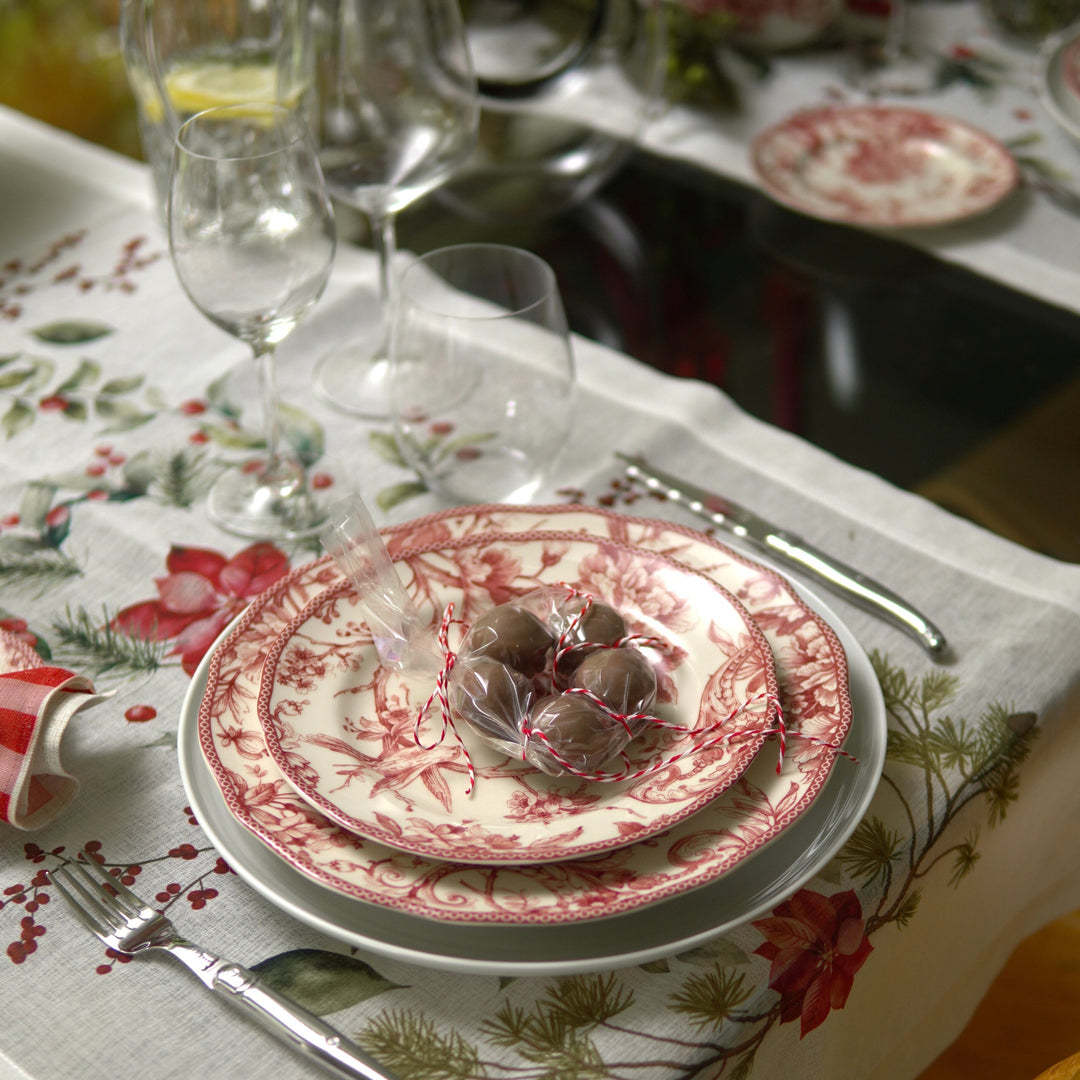 Juego de Vajilla 24 Piezas Porcelana Adelaide Red