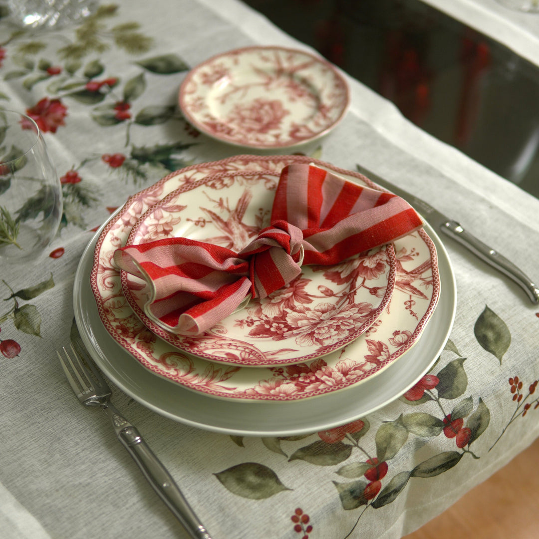 Juego de Vajilla 24 Piezas Porcelana Adelaide Red