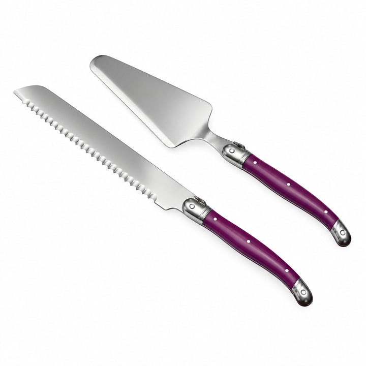 Cuchillo de Pan y Paleta Torta Color Laguiole, Set