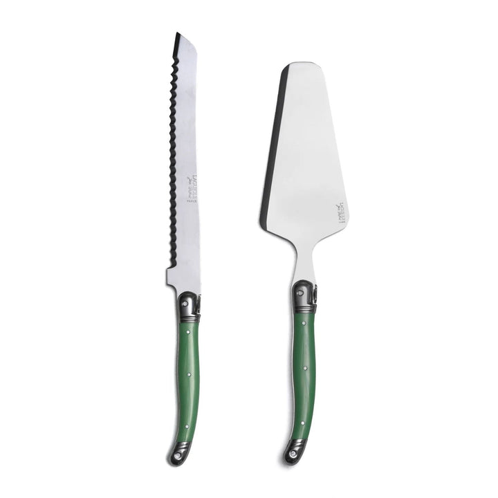 Cuchillo de Pan y Paleta Torta Color Laguiole, Set