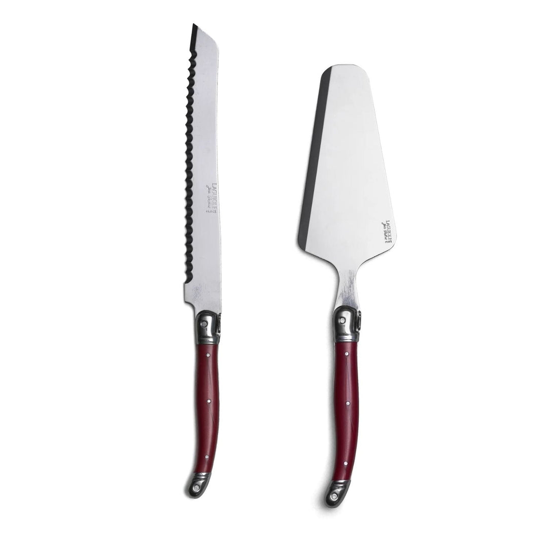 Cuchillo de Pan y Paleta Torta Color Laguiole, Set