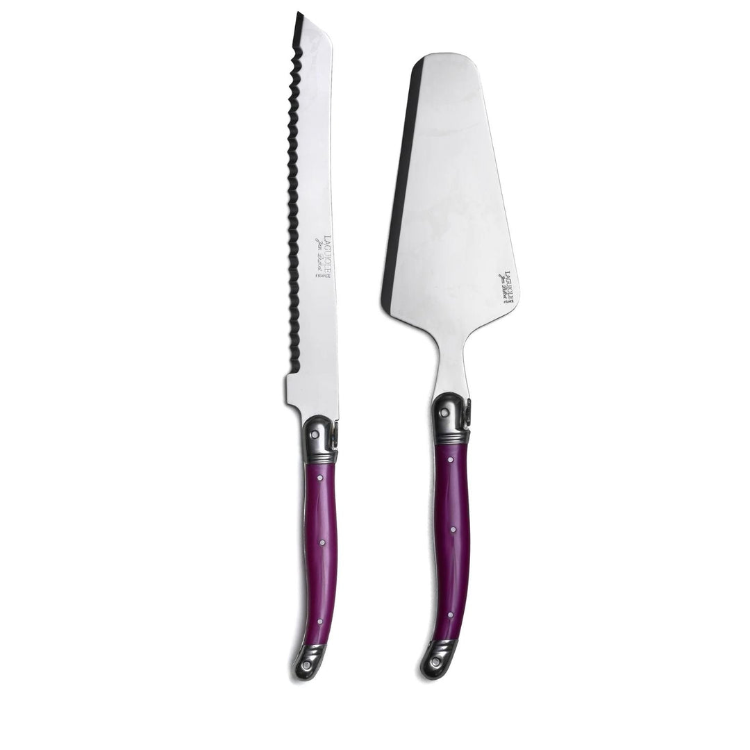 Cuchillo de Pan y Paleta Torta Color Laguiole, Set