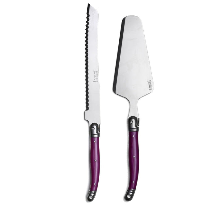 Cuchillo de Pan y Paleta Torta Color Laguiole, Set