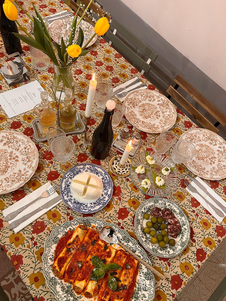 Mantel o Manta Block Print Evy, 2 tamaños