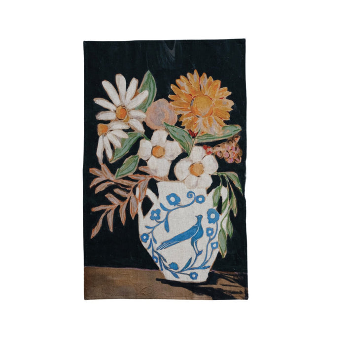 Paño de Cocina Jarrón de Flores, 3 estilos