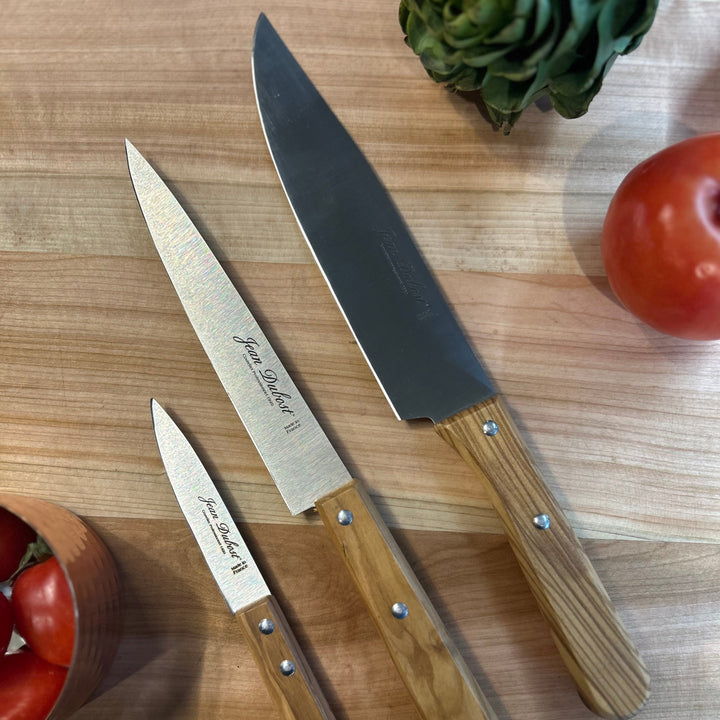 Set de 3 Cuchillo para Cocina Laguiole - Mango Madera Olivo