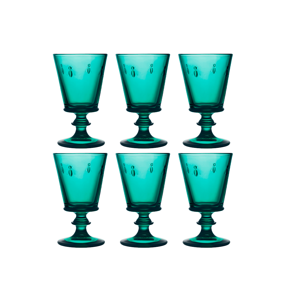 Set 6 Copas Abeja Esmeralda 240ml - La Rochere