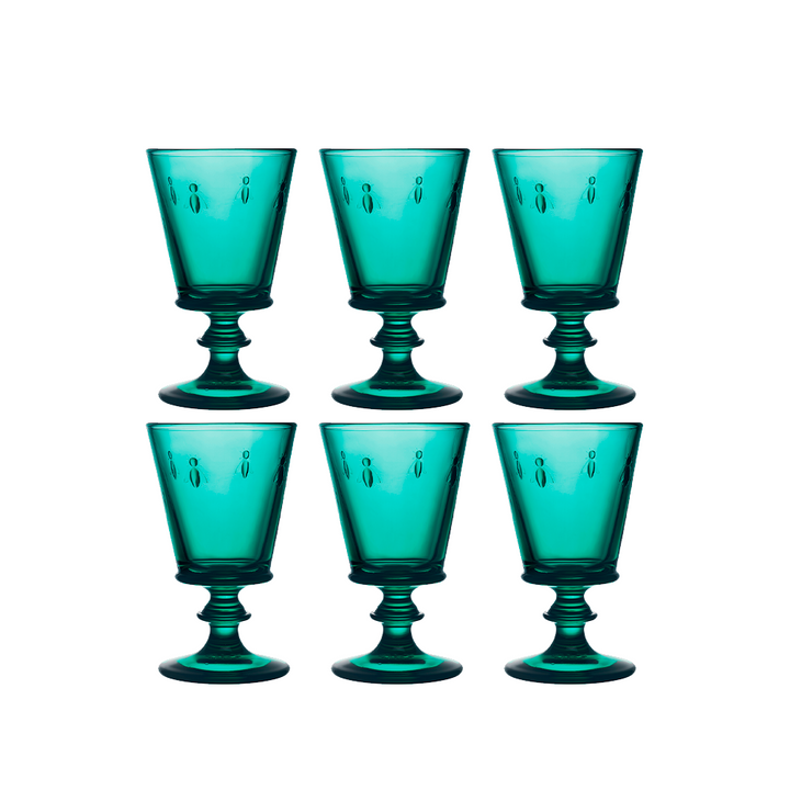 Set 6 Copas Abeja Esmeralda 240ml - La Rochere