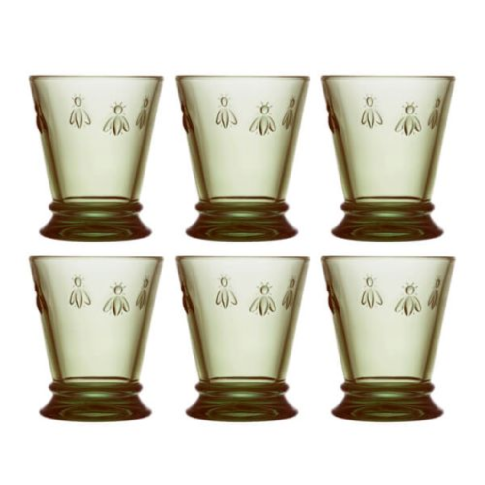 Set 6 Vasos Abeja Oliva 260ml - La Rochere