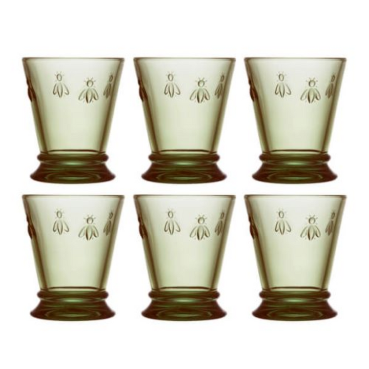 Set 6 Vasos Abeja Oliva 260ml - La Rochere