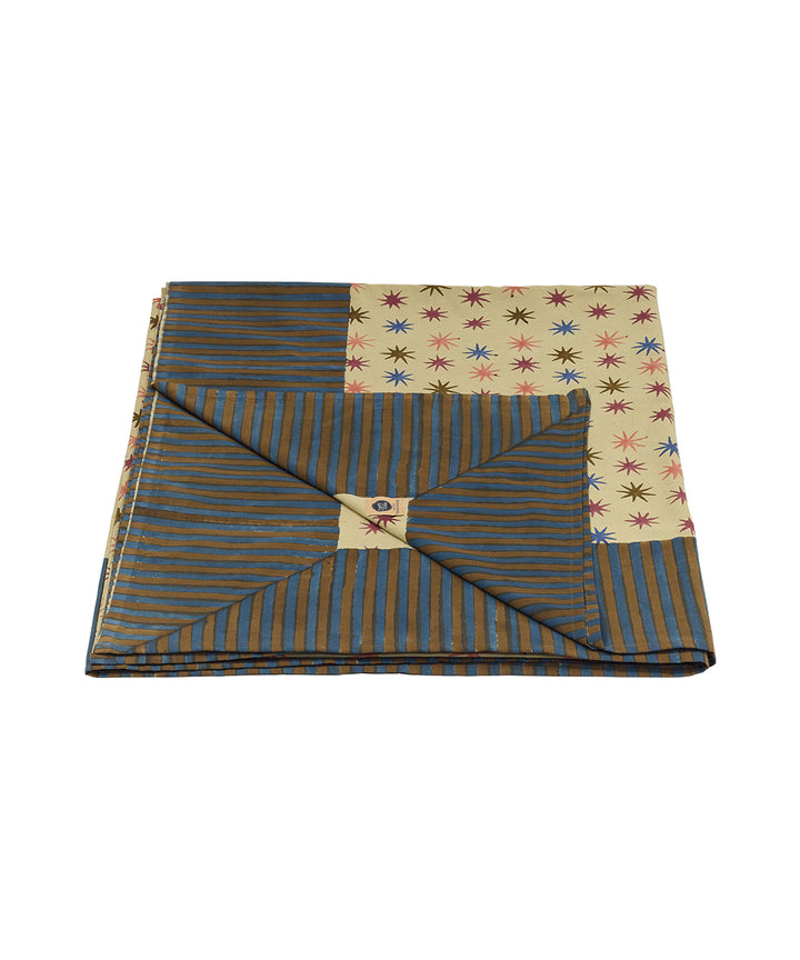 Mantel Block Print Estrellas Noa 240 x 280 cm con Tote Bag