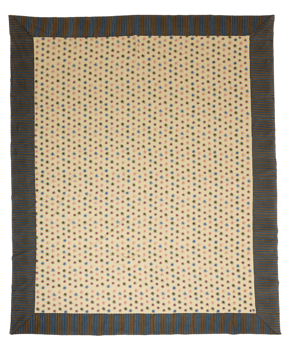 Mantel Block Print Estrellas Noa 240 x 280 cm con Tote Bag