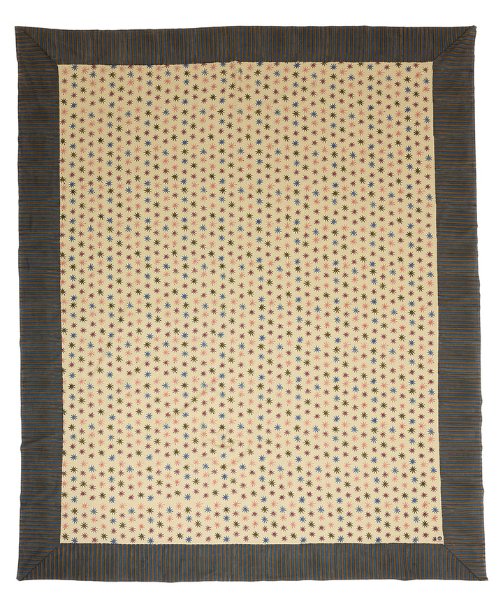 Mantel Block Print Estrellas Noa 240 x 280 cm con Tote Bag