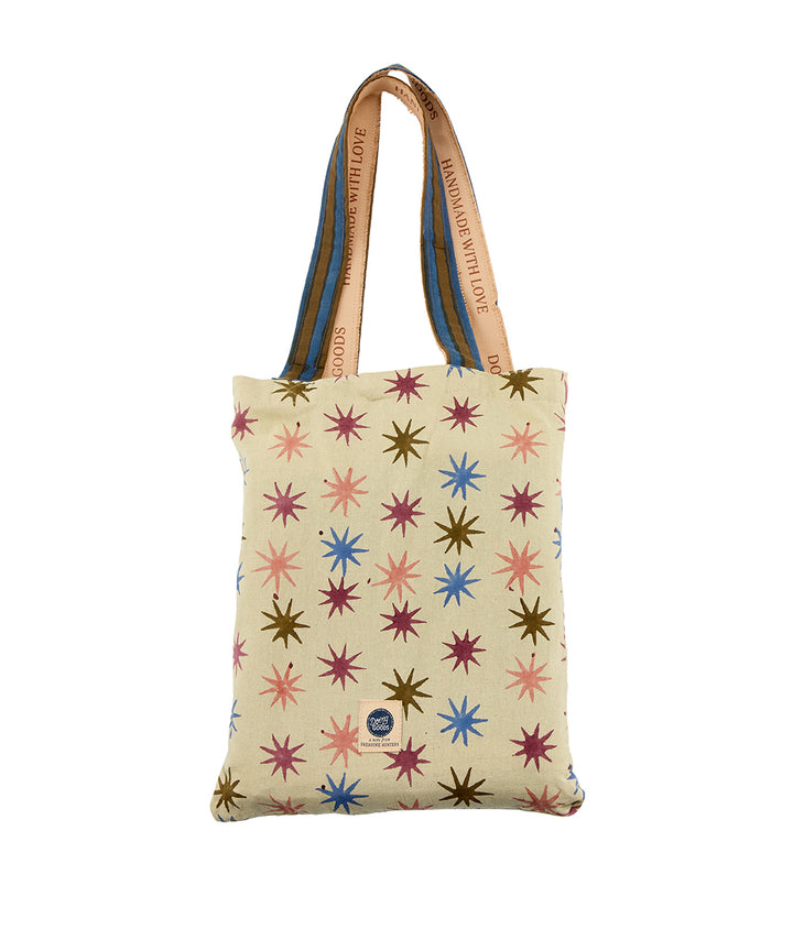 Mantel Block Print Estrellas Noa 240 x 280 cm con Tote Bag